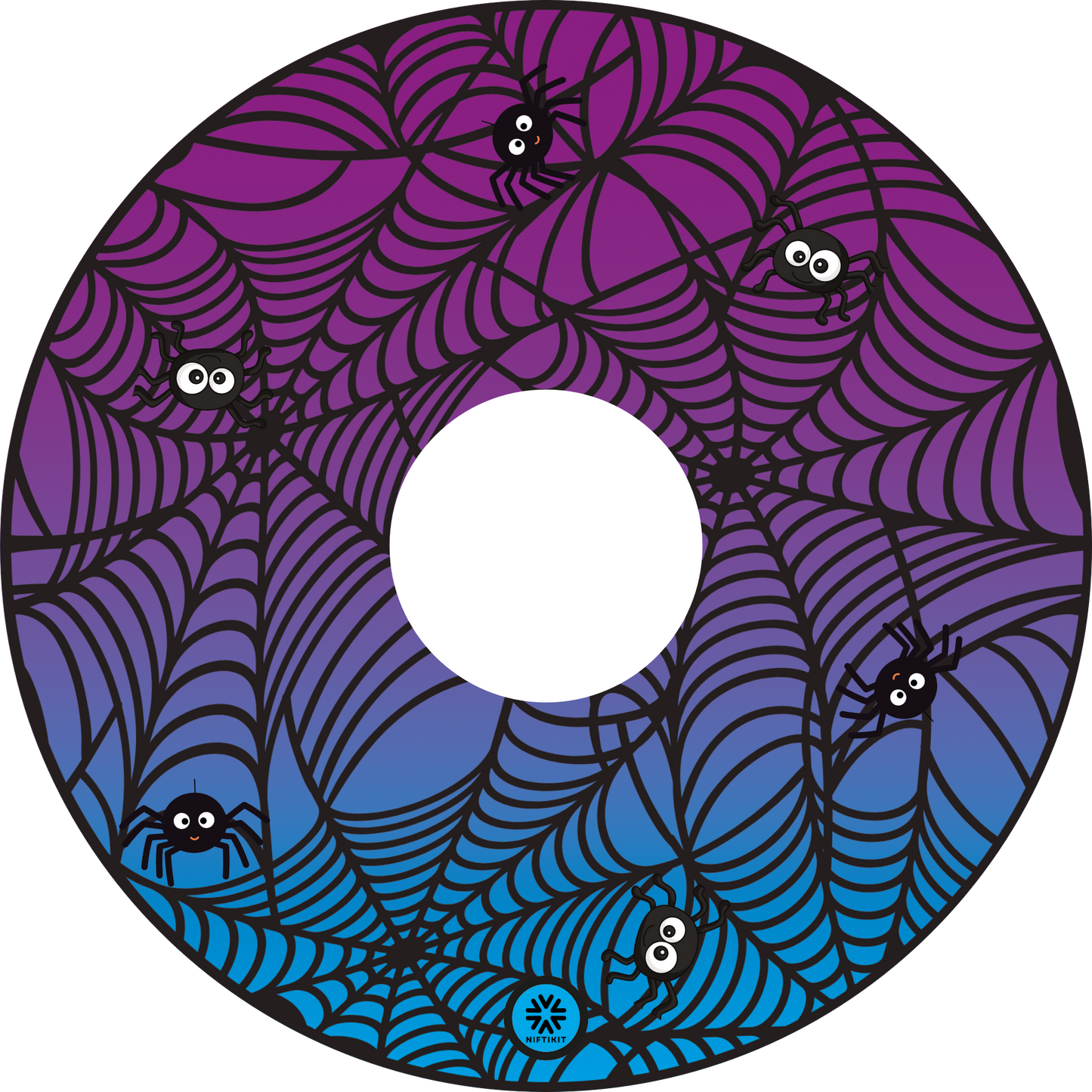 Wheelchair Wheel covers- "Spider Webs" Halloween wheel cover design