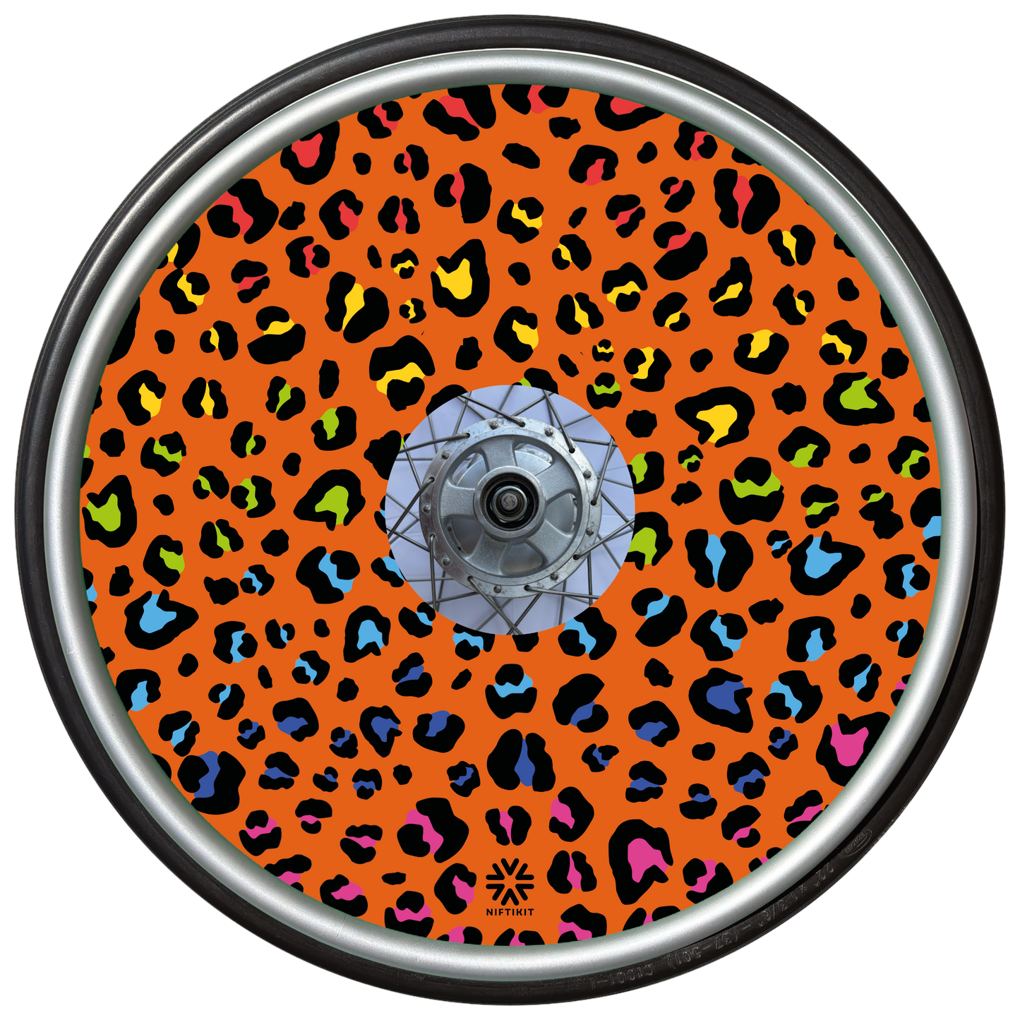 Wheelchair Wheel Covers – “Lively Leopard ”- Roll Bold in Leopard Print