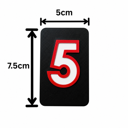 Nifti-Vision tactile measurement guide showing the size and layout of the number tiles, helping users understand the dimensions of the tactile learning resources.
