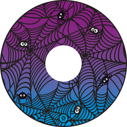Wheelchair Wheel covers- "Spider Webs" Halloween wheel cover design