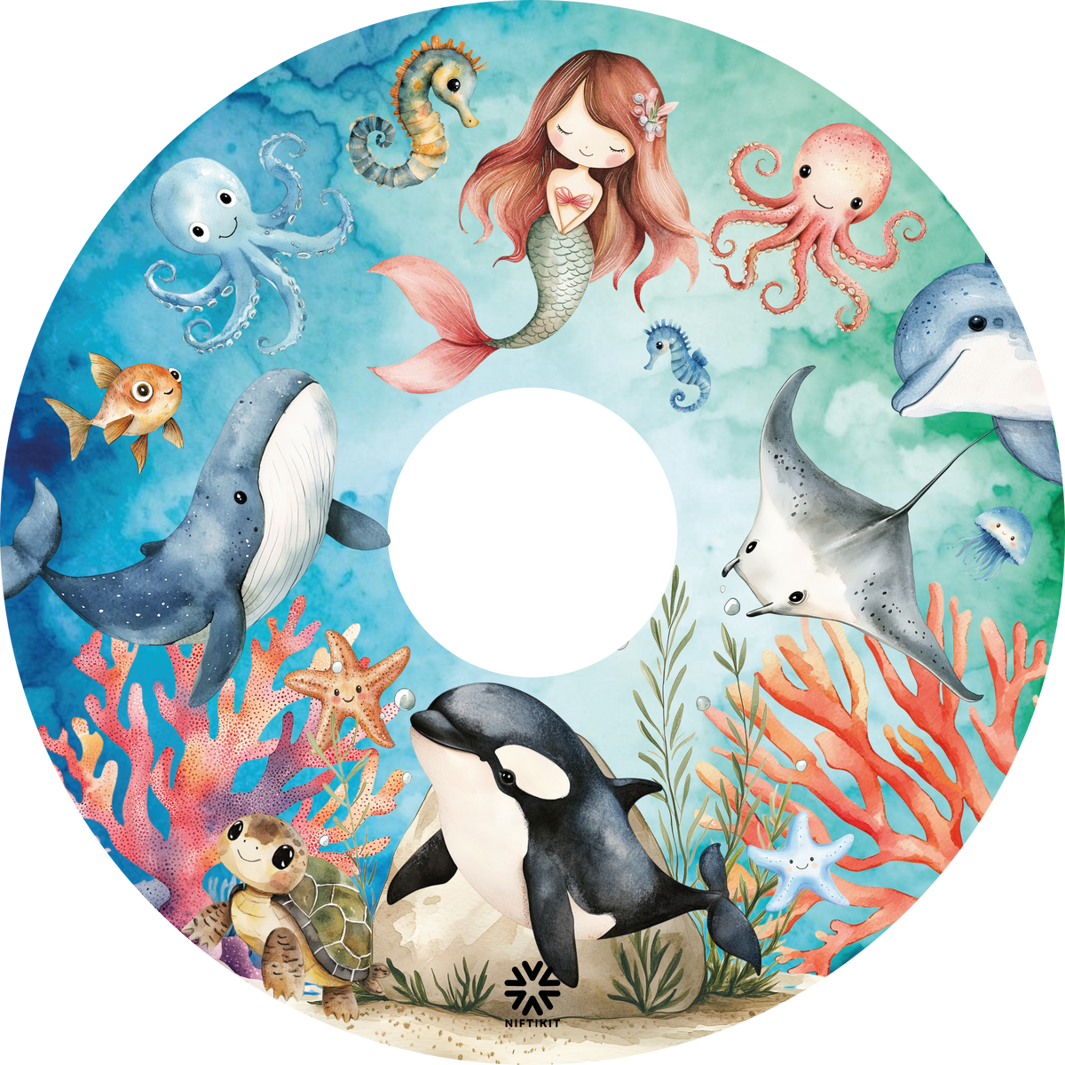 Ocean Dreams Wheelchair Wheel Covers | Niftikit
